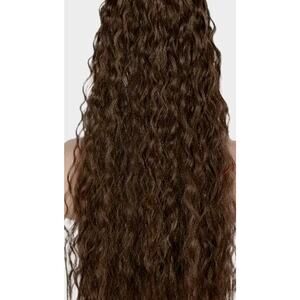 Long Wavy Hair Extension 17" Dark Golden Brown Glamor Dressup Going Out Holiday